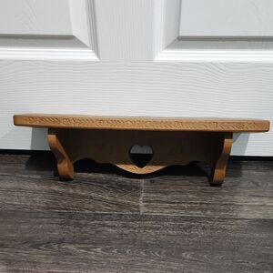 Vintage 1986 Burwood Shelf Hearts Faux Wood Boho